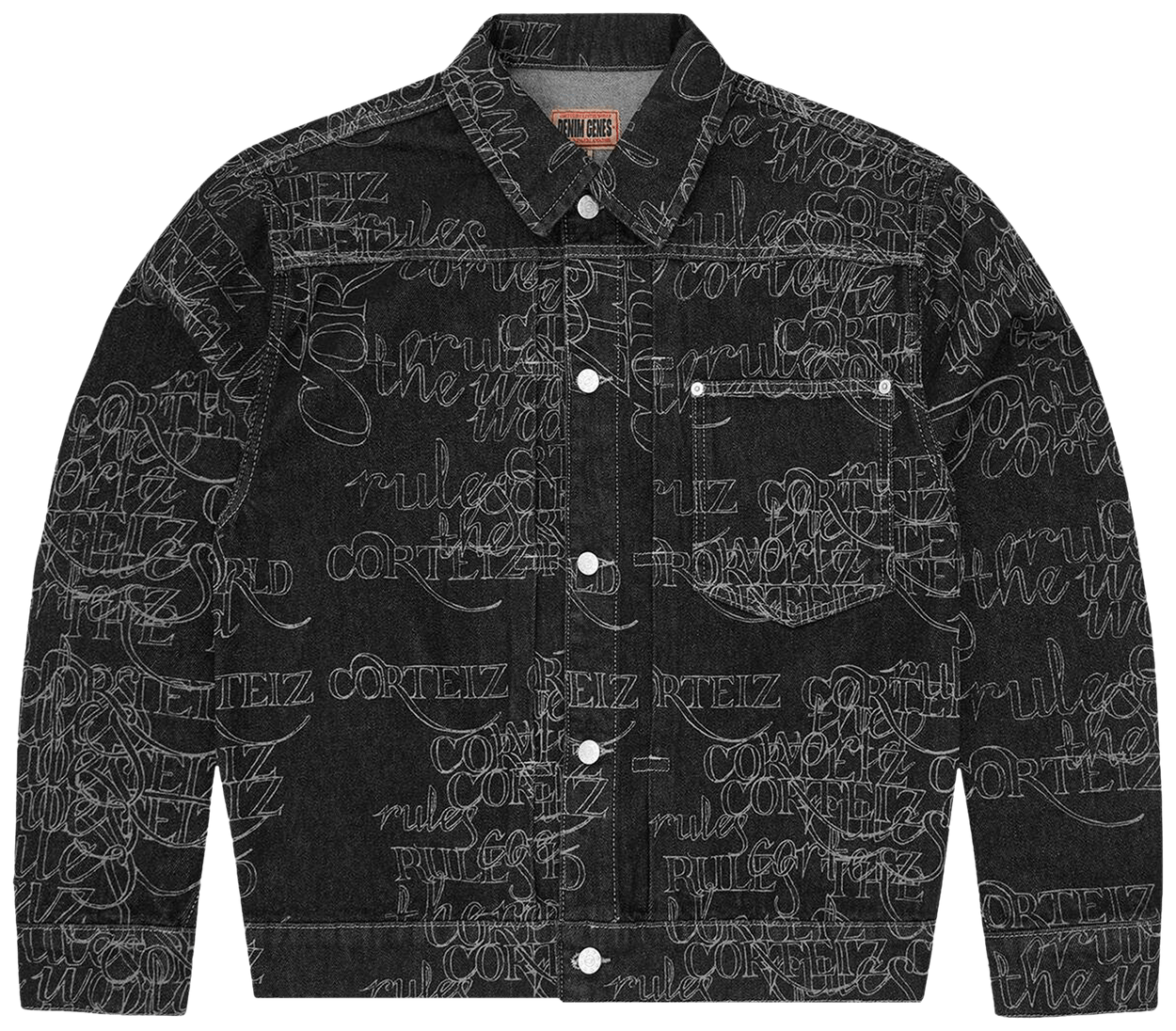 Corteiz Handwritten Denim Trucker Black