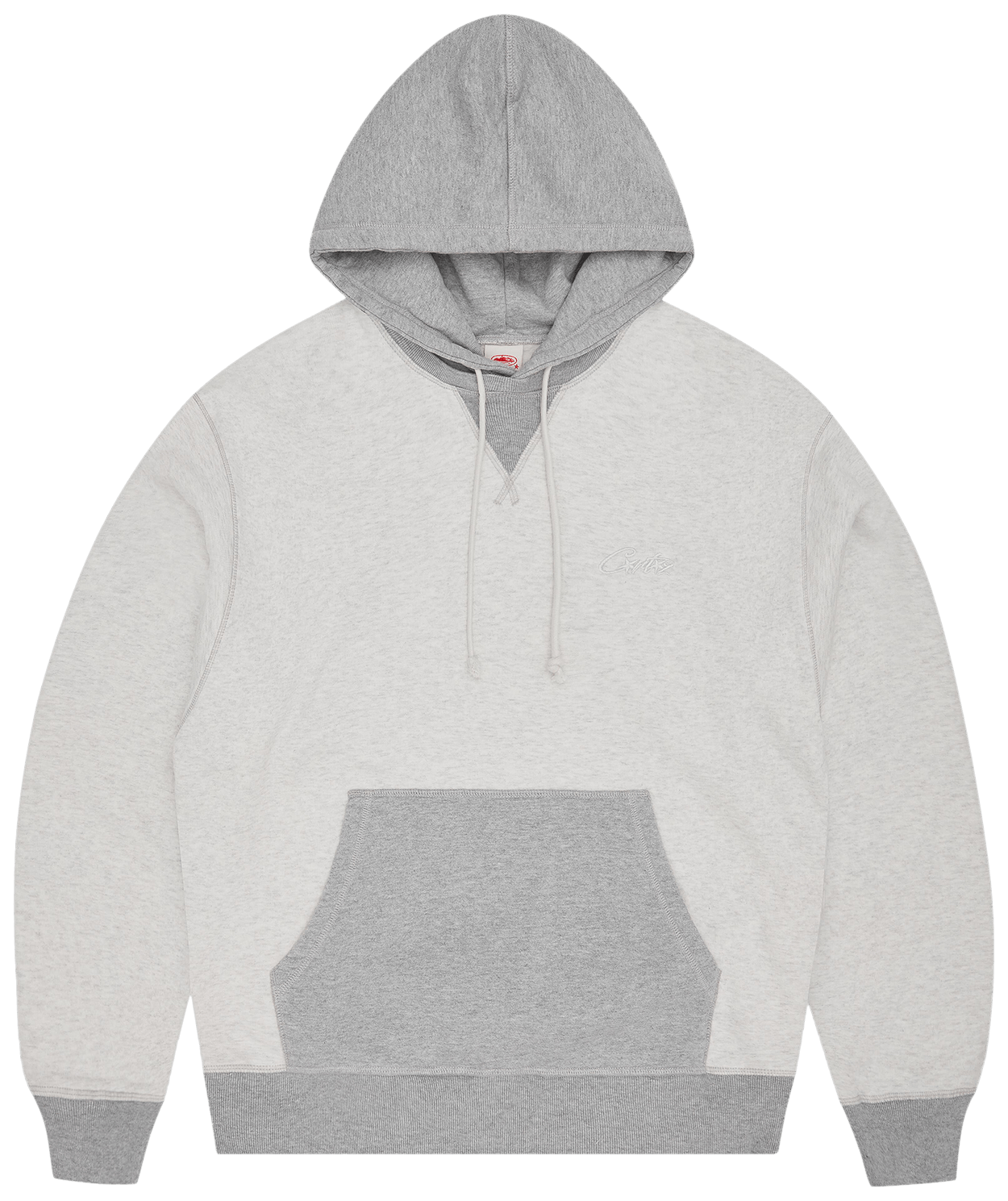 Corteiz Hmp Contrast Panel Hoodie Heather Grey
