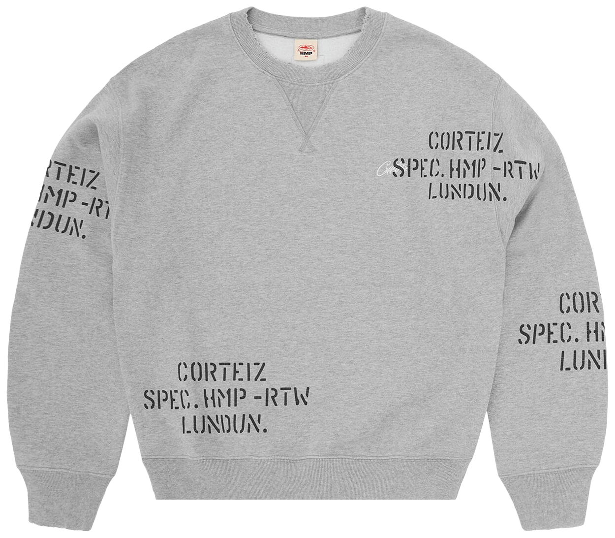 Corteiz Hmp Stencil Crewneck Light Heather