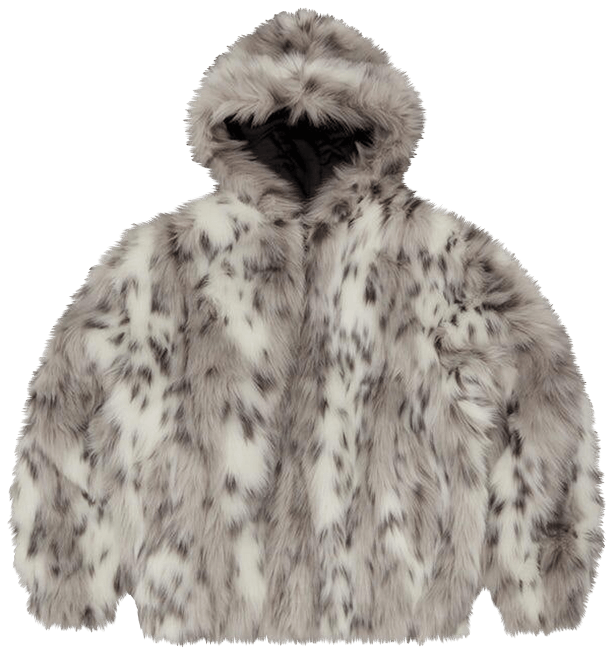 Corteiz Hooded Fur Jacket Multicolor