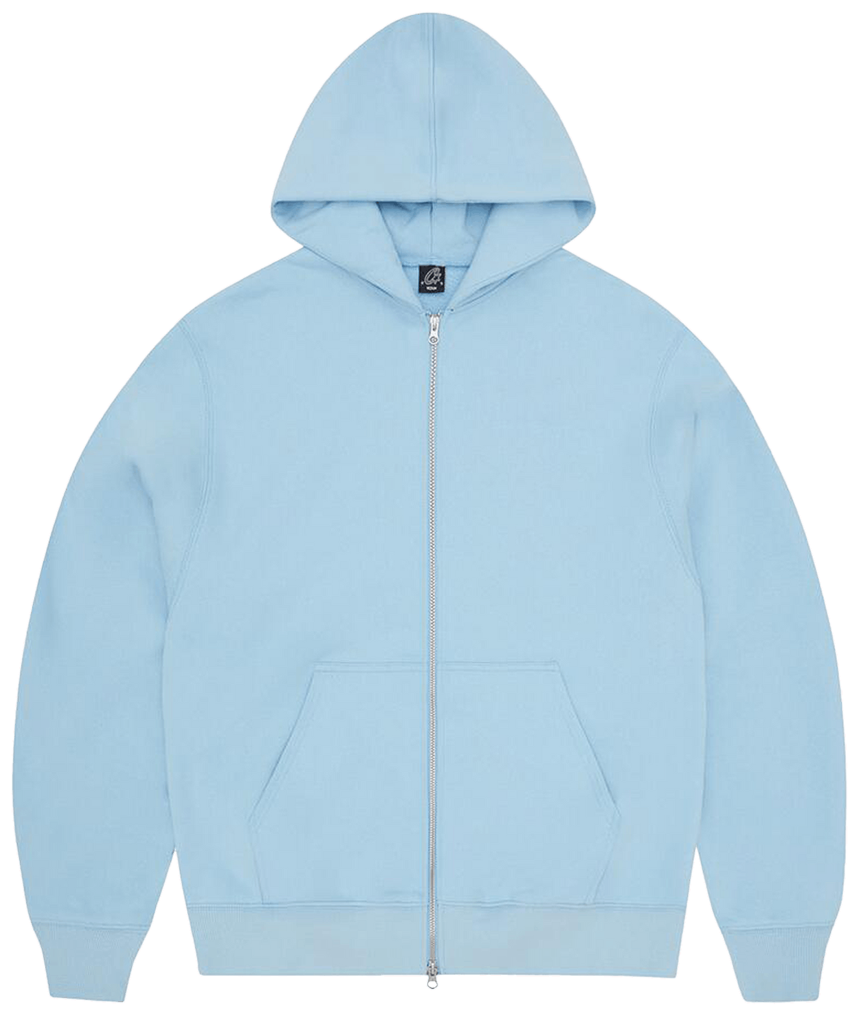 Corteiz Hybrid Jacquard Knit Alcatraz Zip Hoodie Baby Blue