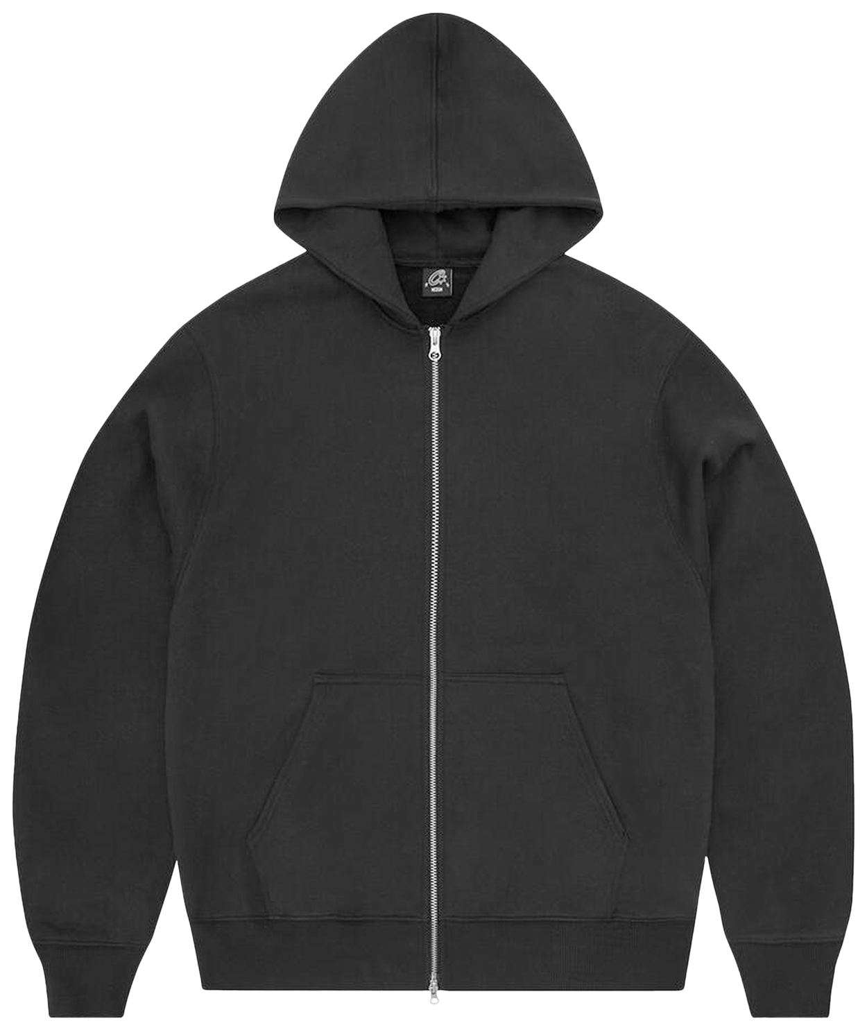 Corteiz Island Mixed Panel Zip Hoodie Black