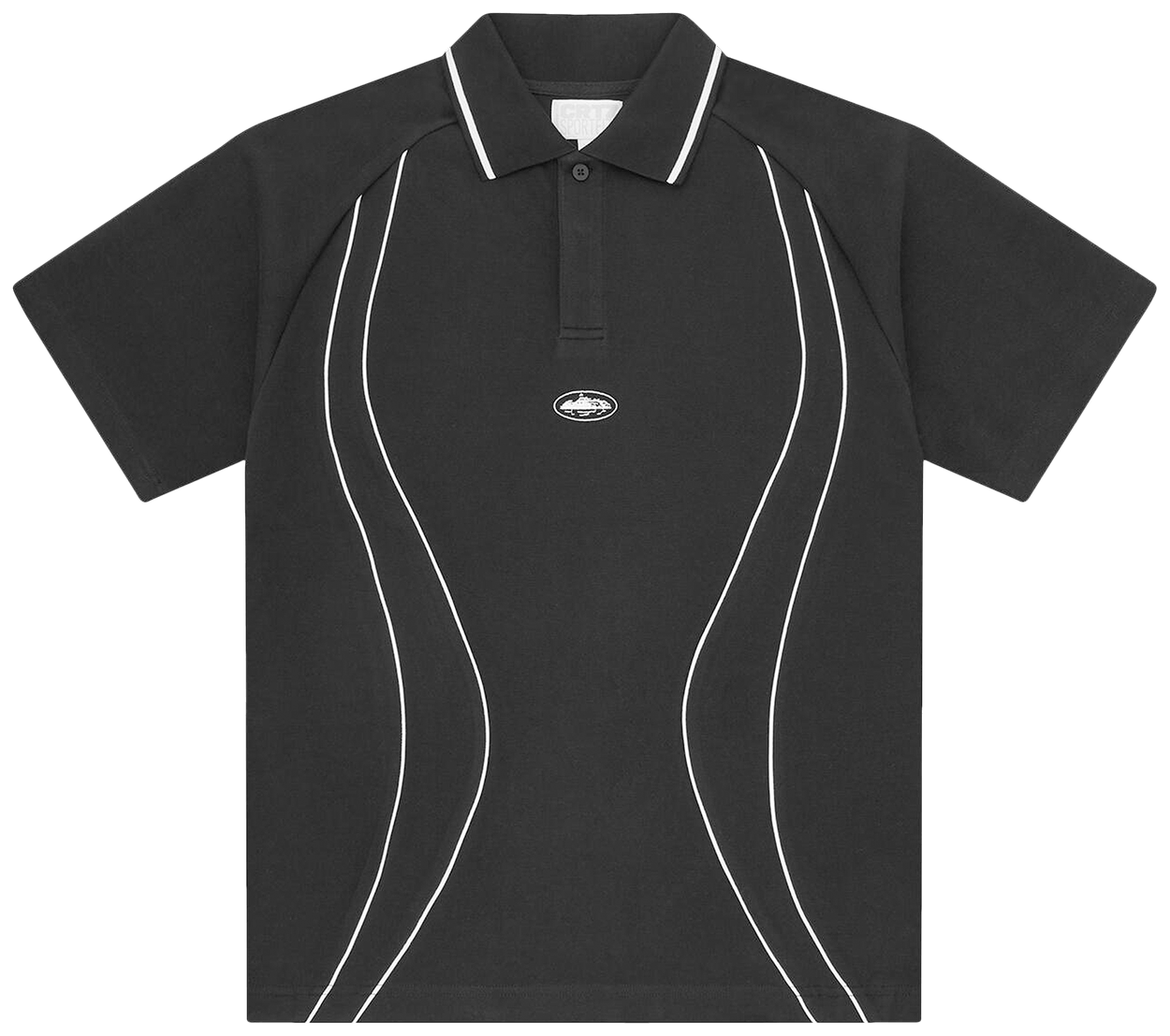 Corteiz Island Pique Polo Shirt Black