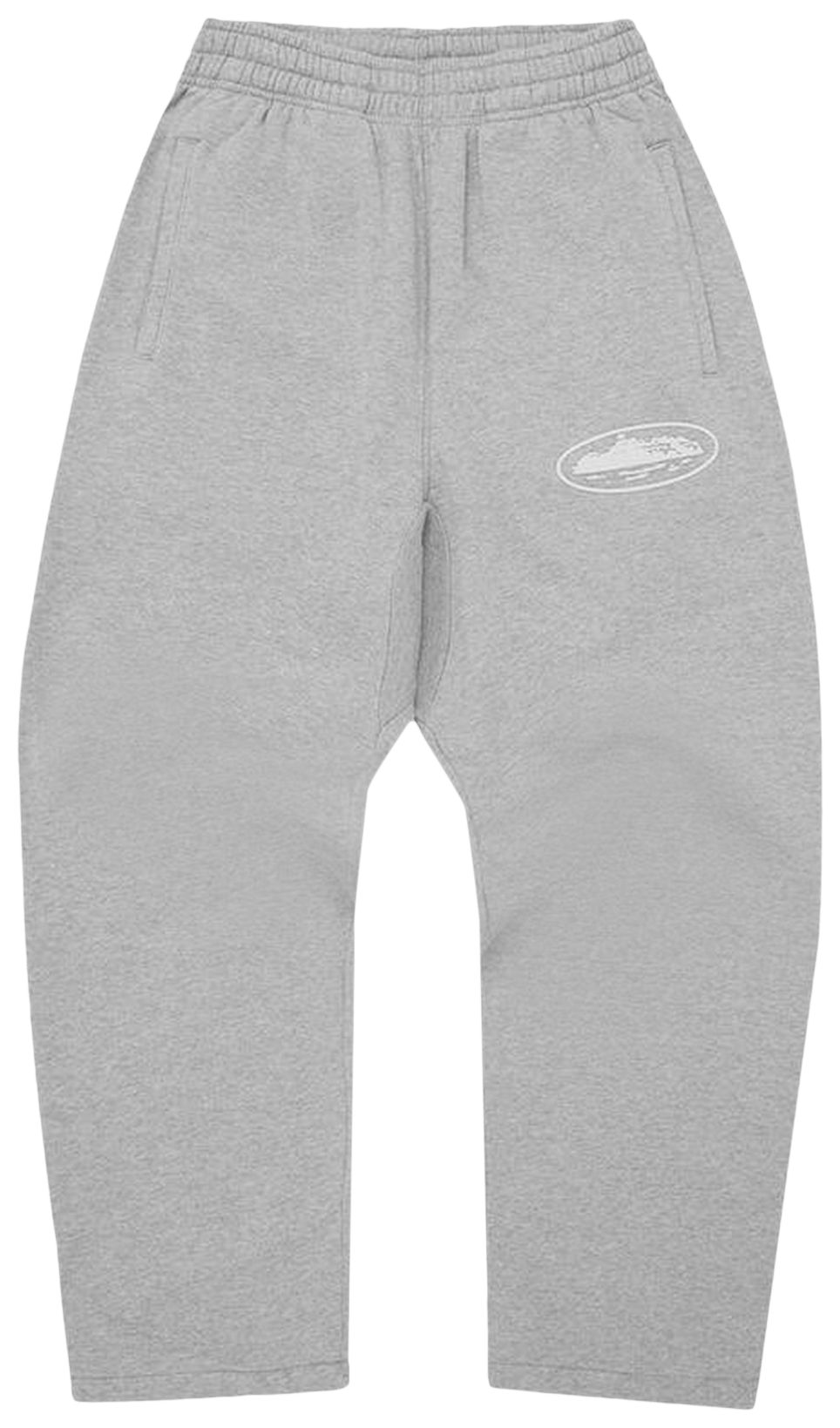 Corteiz Island Puff Print Open Hem Pant Heather Grey
