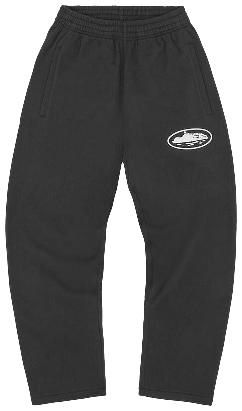 Corteiz Island Puff Print Open Hem Pant Washed Black