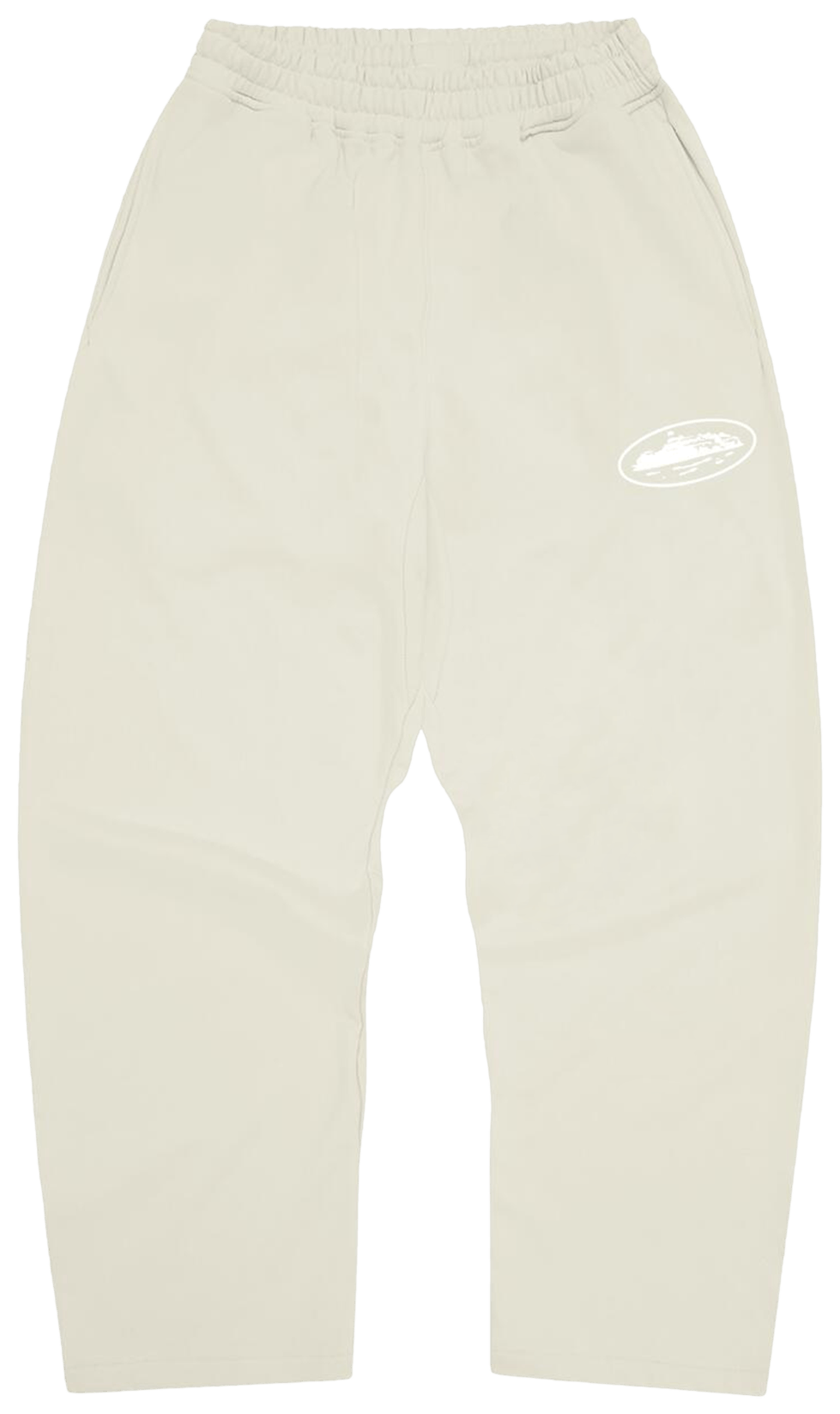 Corteiz Island Puff Print Open Hem Sweatpant Off White