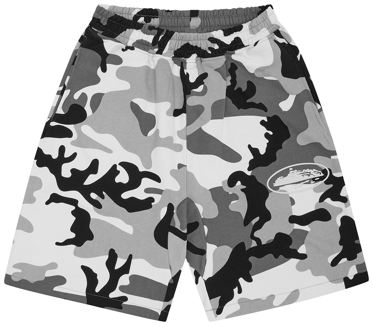 Corteiz Island Puff Print Sweatshort Arctic Camo