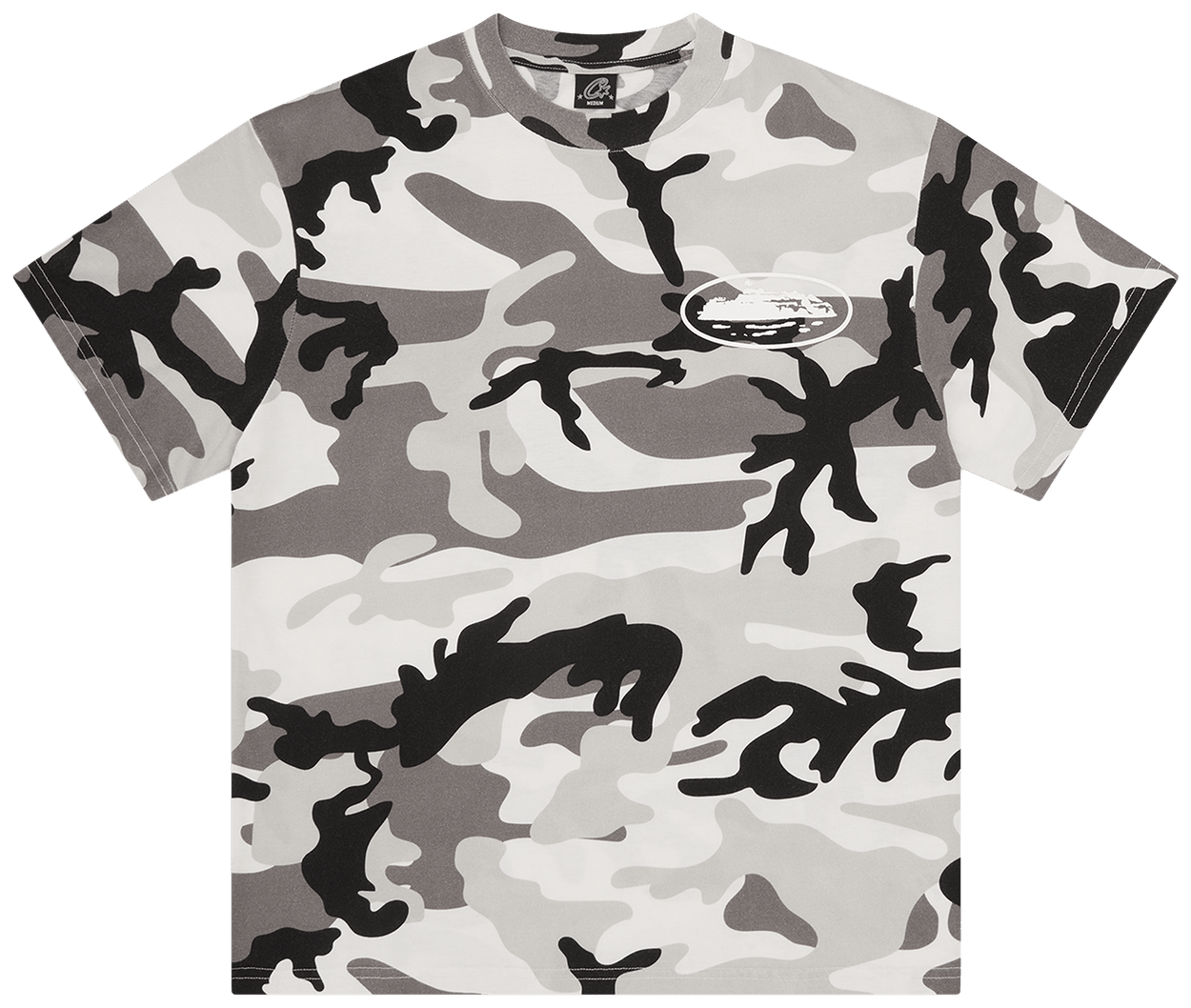 Corteiz Island Puff Print Tee Arctic Camo