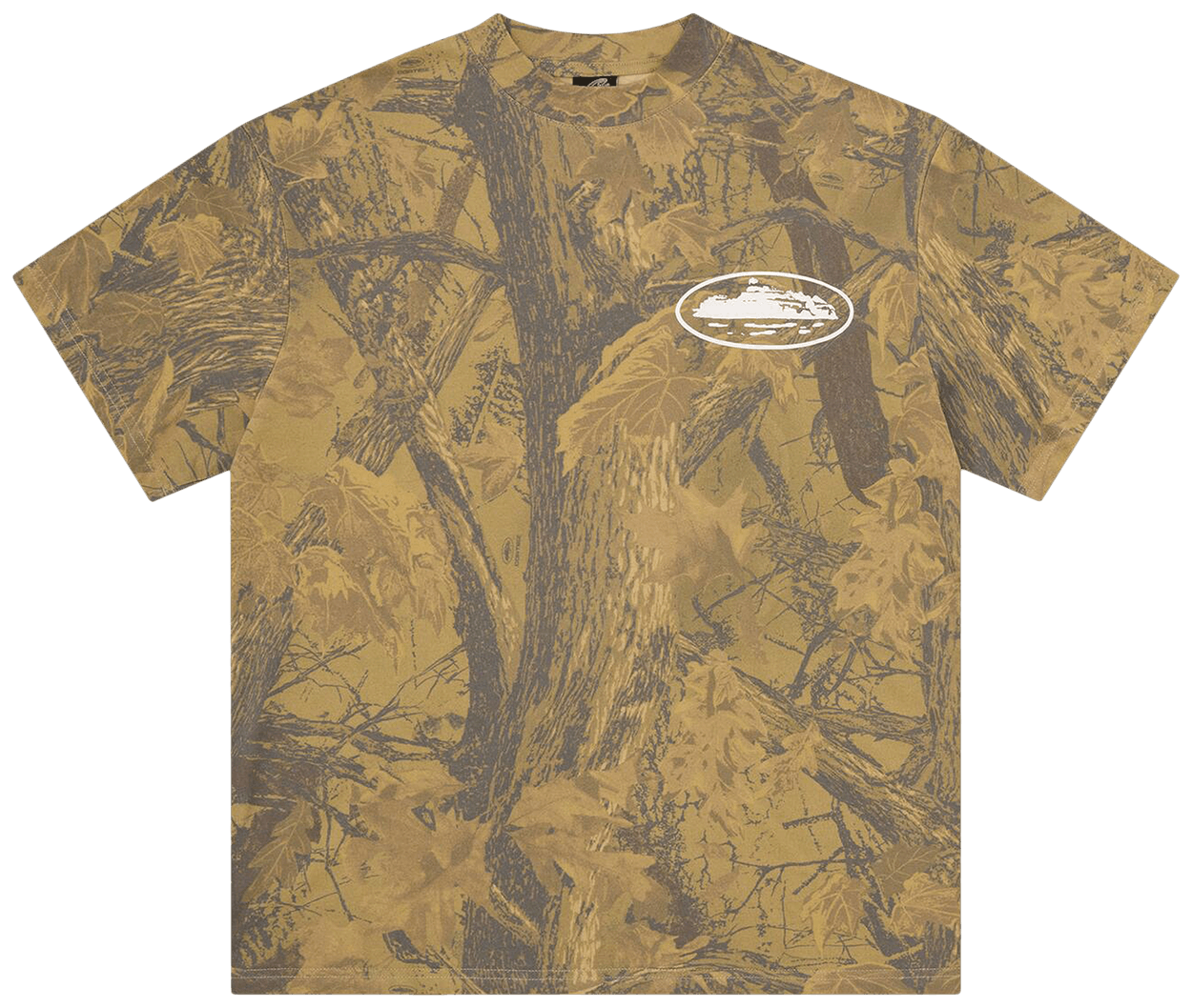 Corteiz Island Puff Print Tee Forest Camo