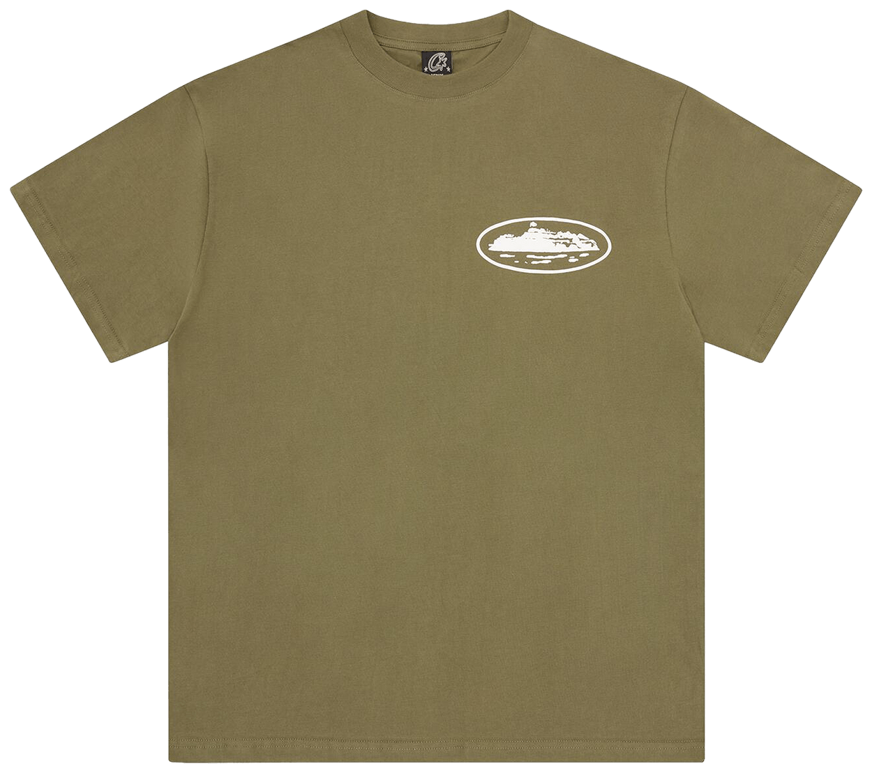 Corteiz Island Puff Print Tee Olive
