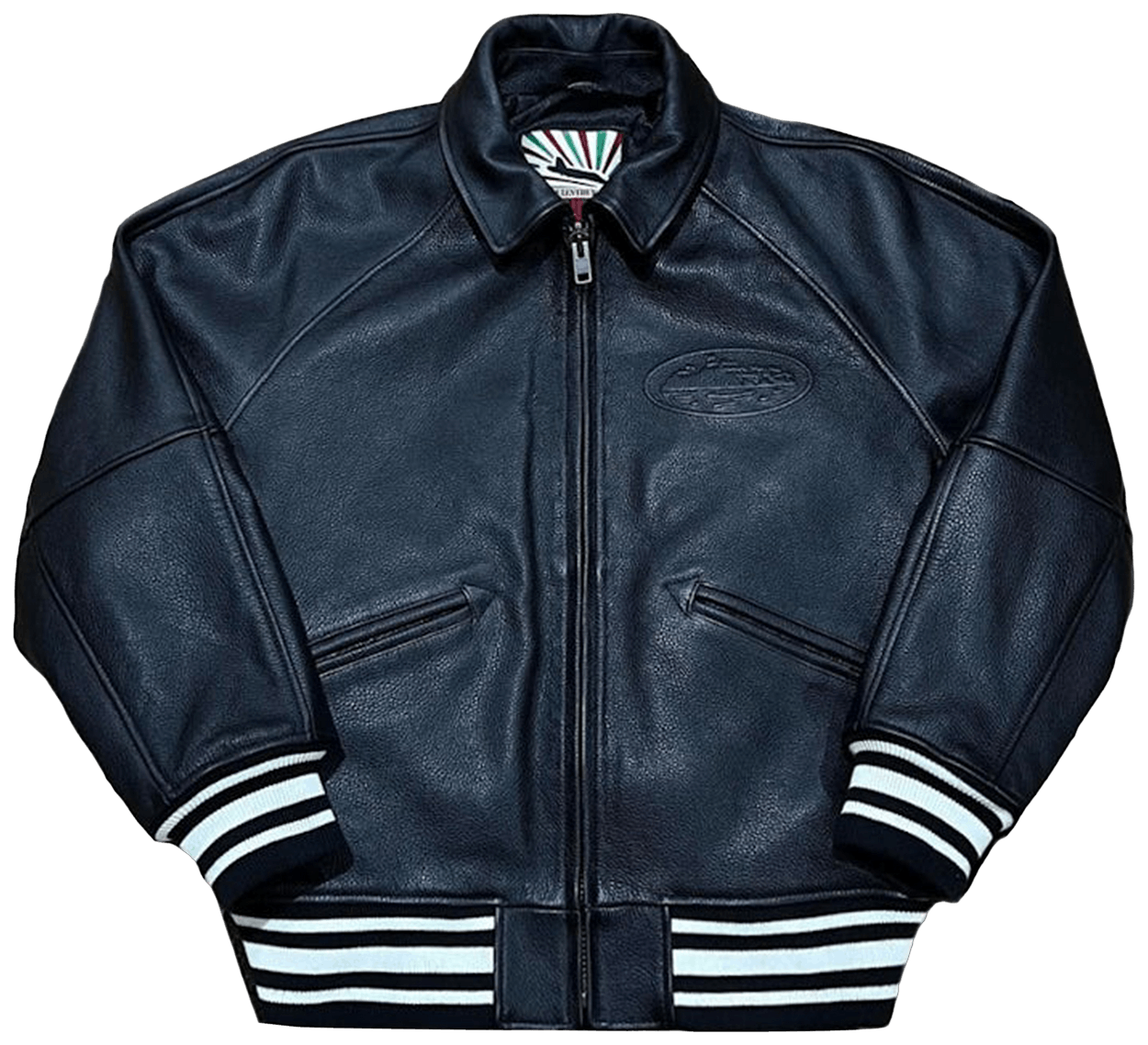 Corteiz Leather Jacket Black