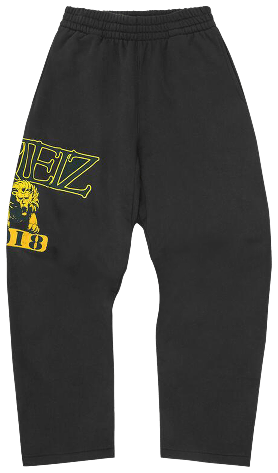Corteiz Lion Varsity Open Hem Pant Black