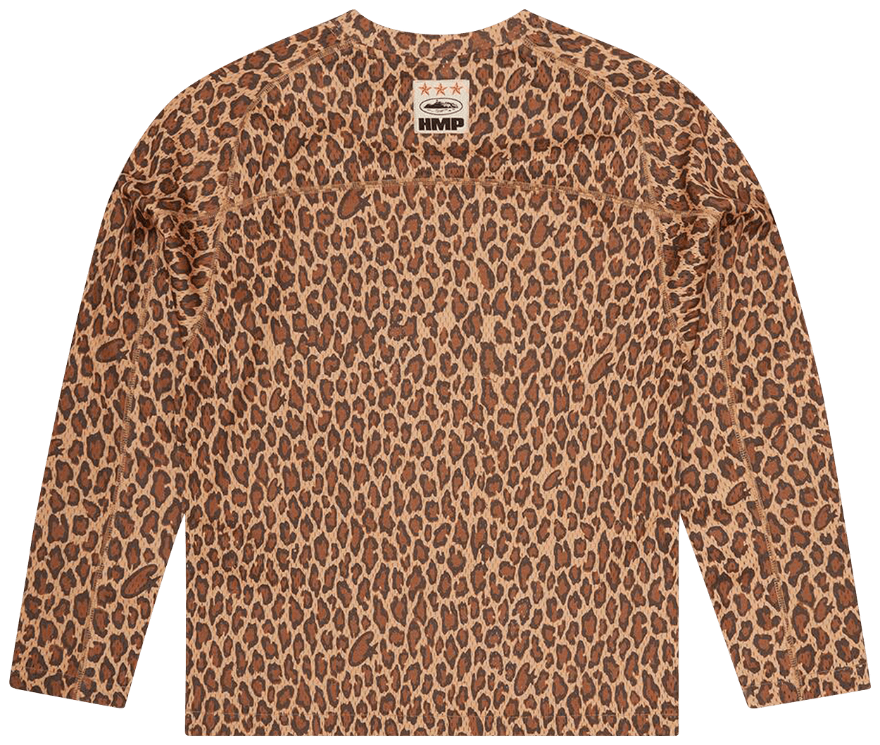 Corteiz Long-Sleeve HMP Mesh Panel Jersey Leopard