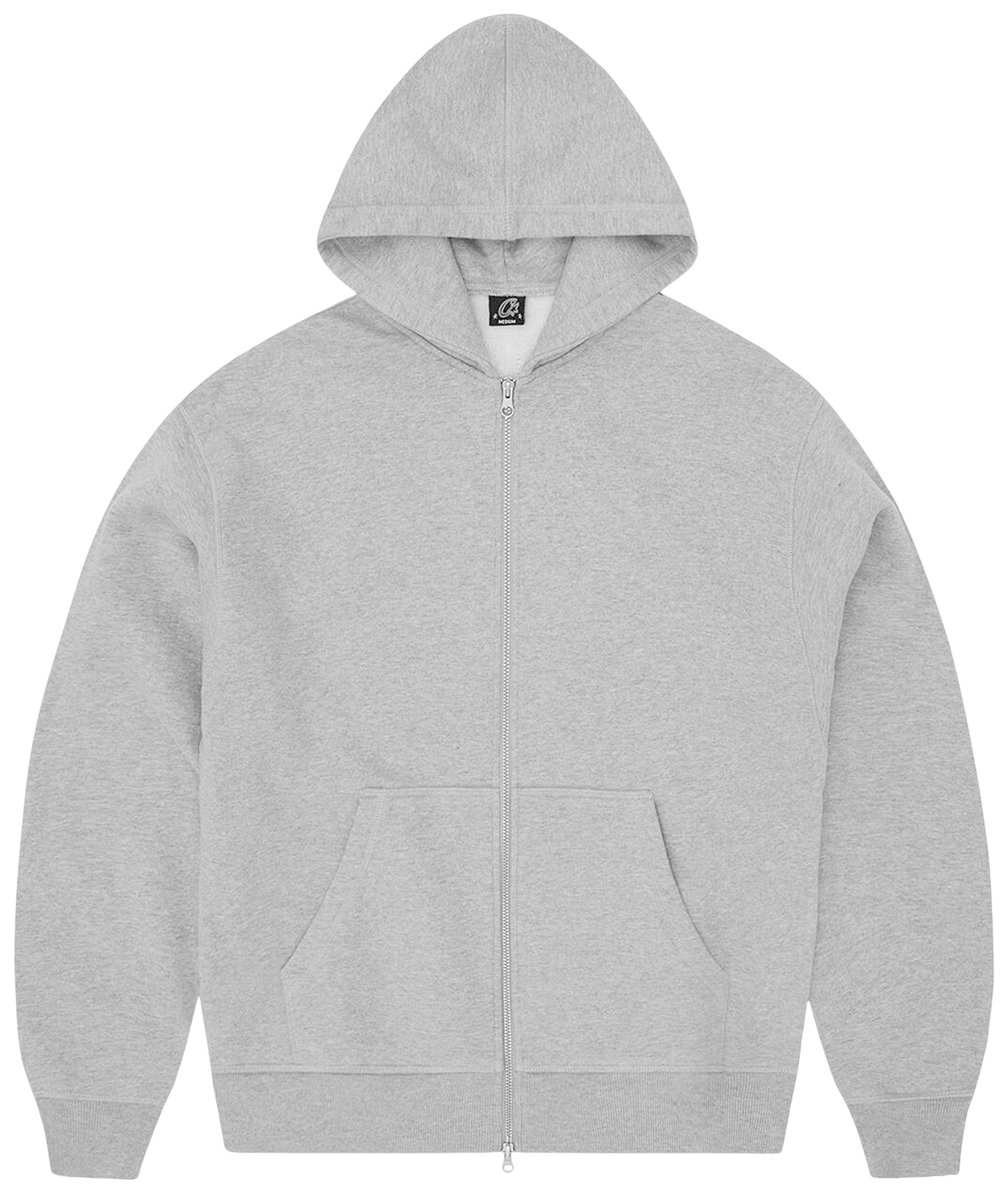 Corteiz Lundun Stitch Zip Hoodie Heather Grey