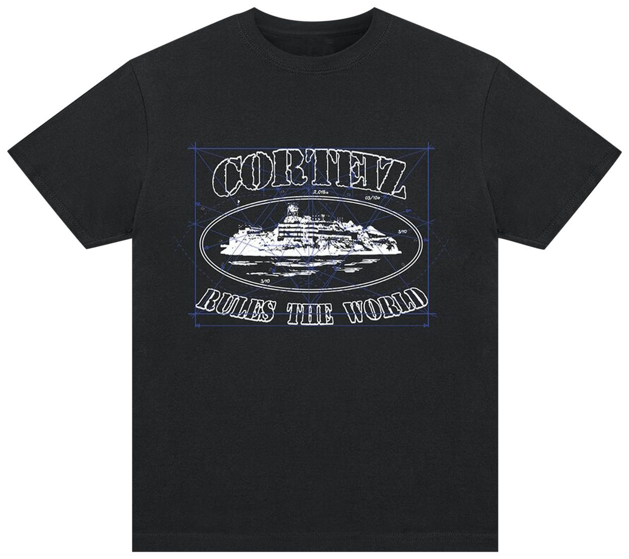 Corteiz Math Alcatraz Tee Black