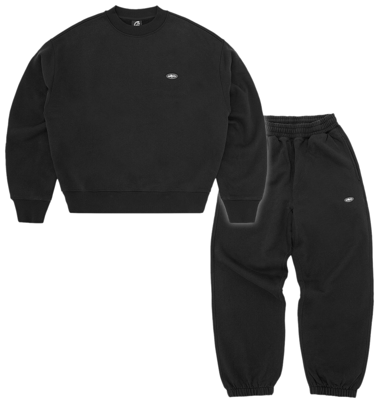 Corteiz Mini Island Crewneck Tracksuit Black