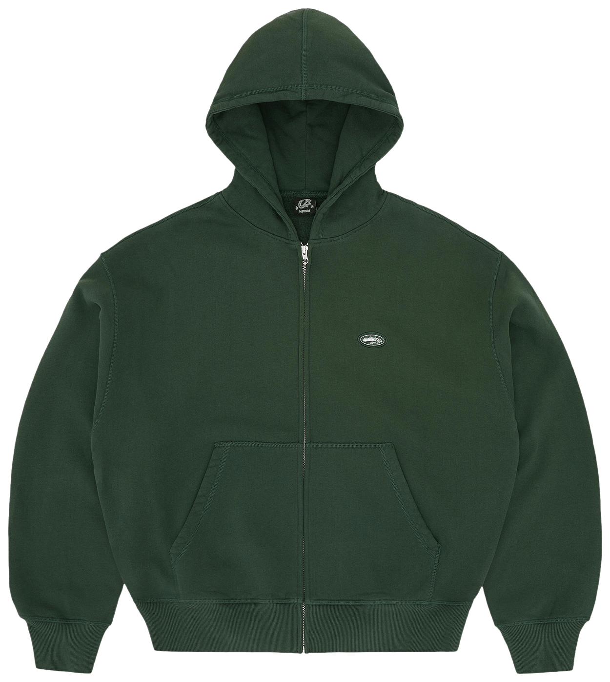 Corteiz Mini Island Zip Hoodie Forest Green