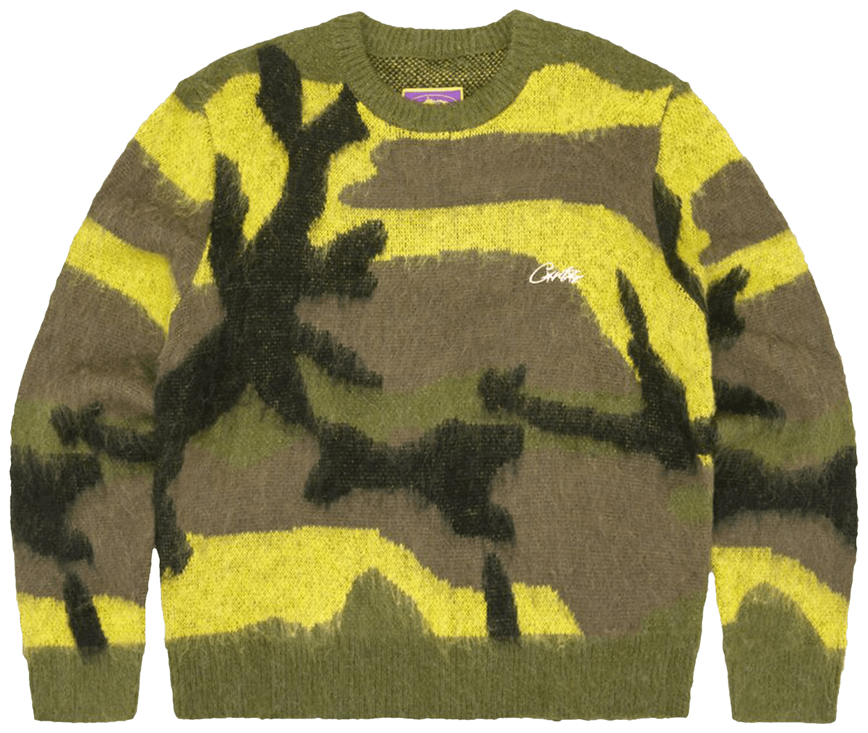 Corteiz Mohair Knit Sweater Gutta Camo