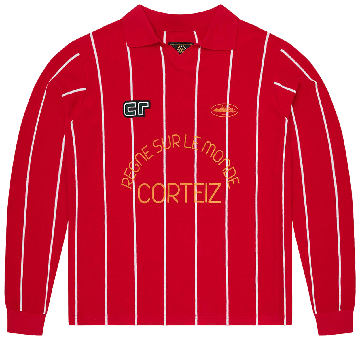 Corteiz Monde Knit Long-Sleeve Jersey Red