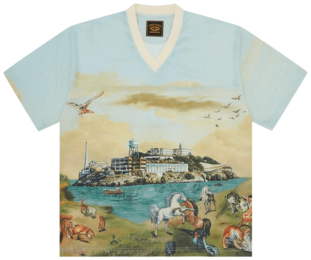 Corteiz Narnia Football Jersey Blue/Cream