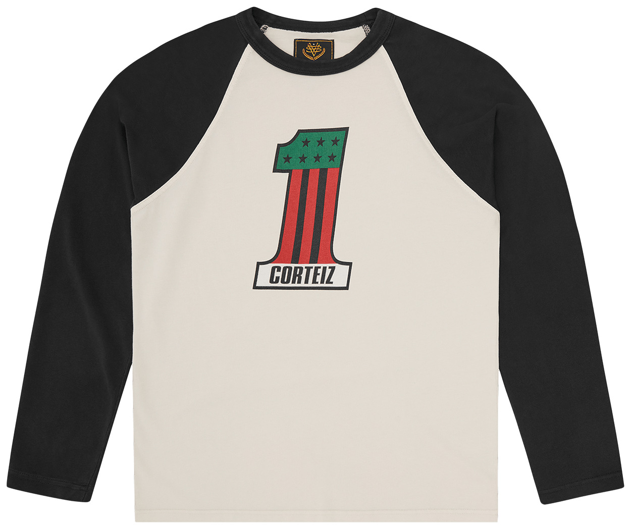 Corteiz Number 1 Raglan Long-Sleeve Black