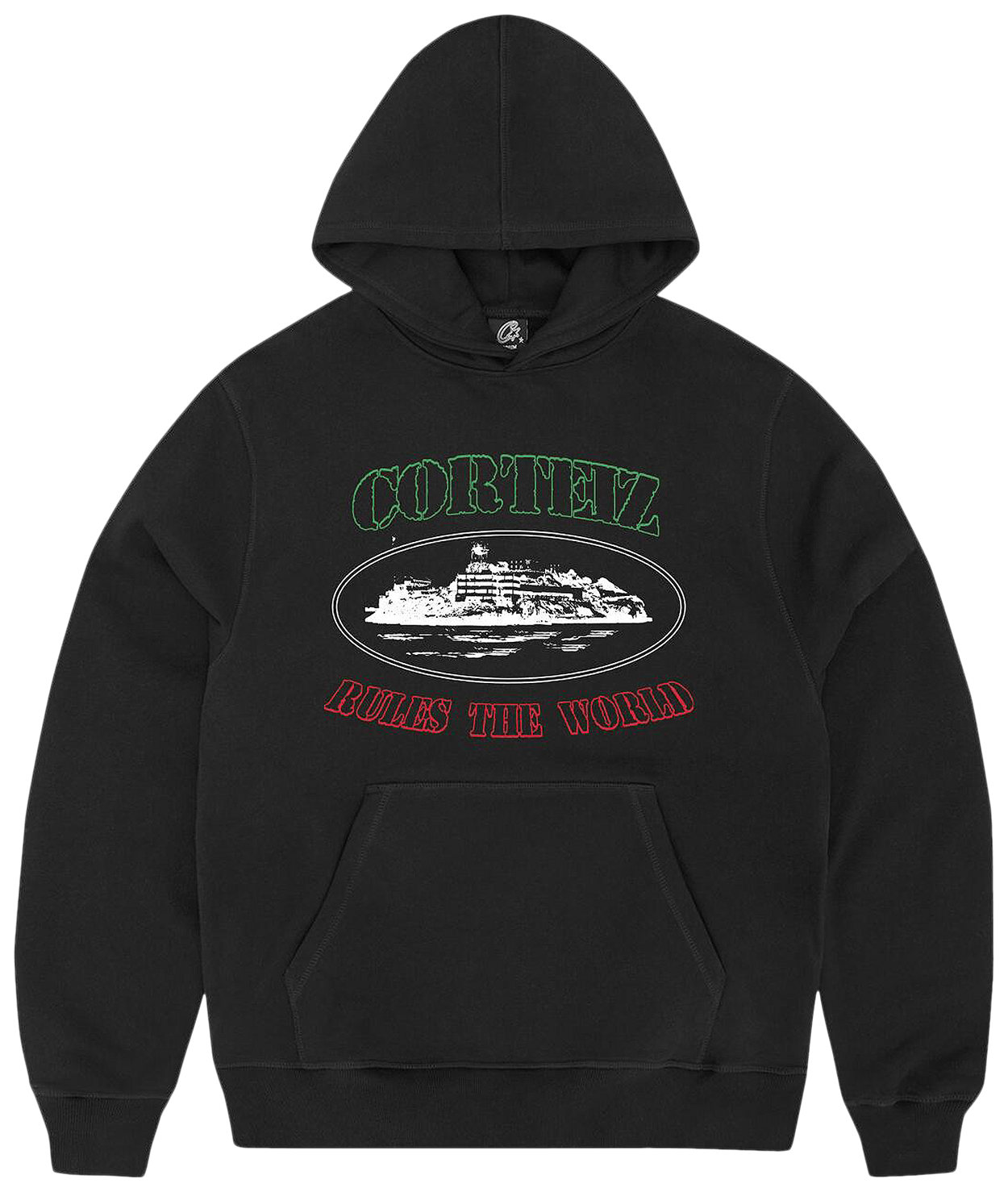 Corteiz Og Alcatraz Italia Hoodie Black