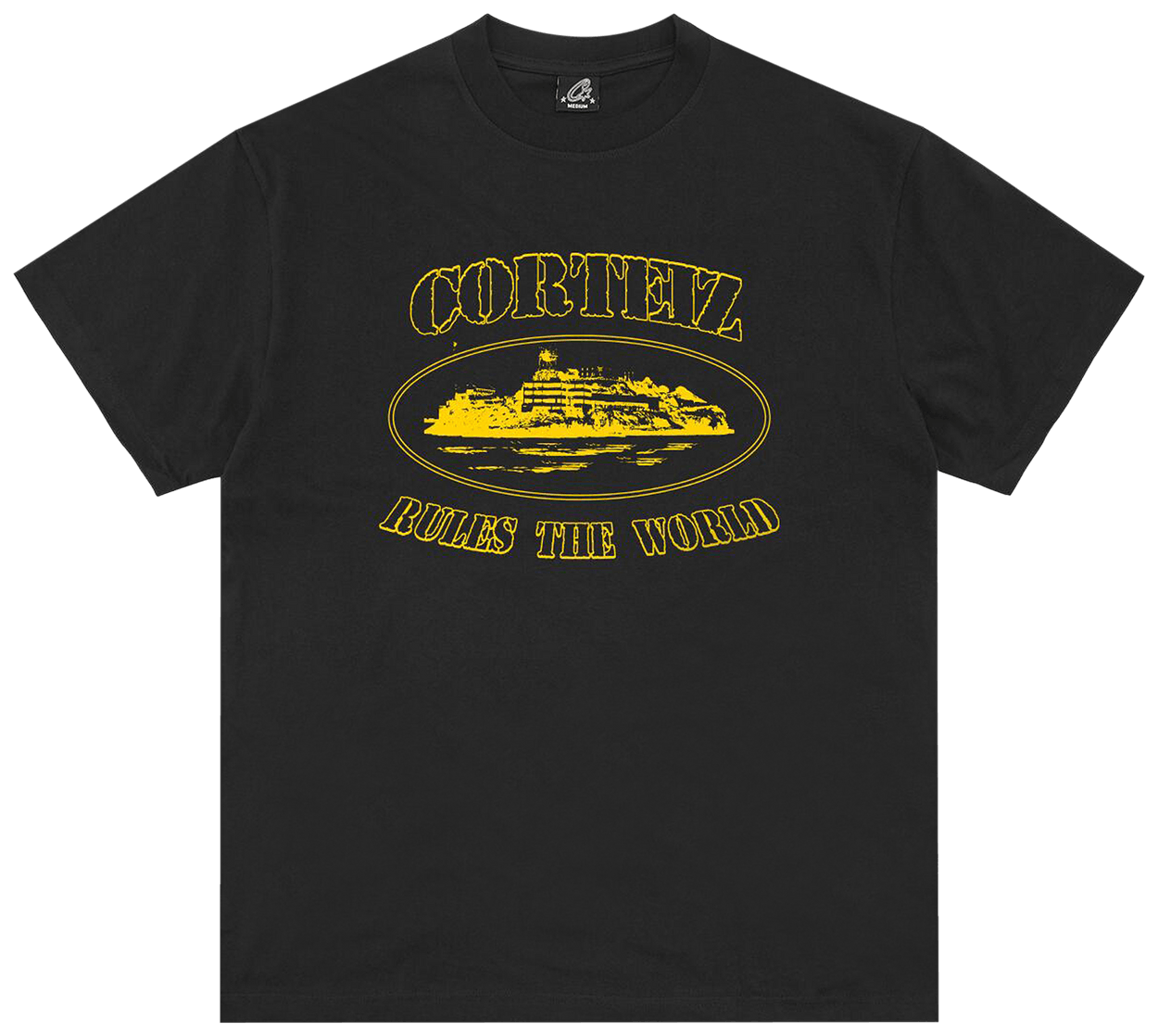 Corteiz OG Alcatraz Tee Black/Yellow