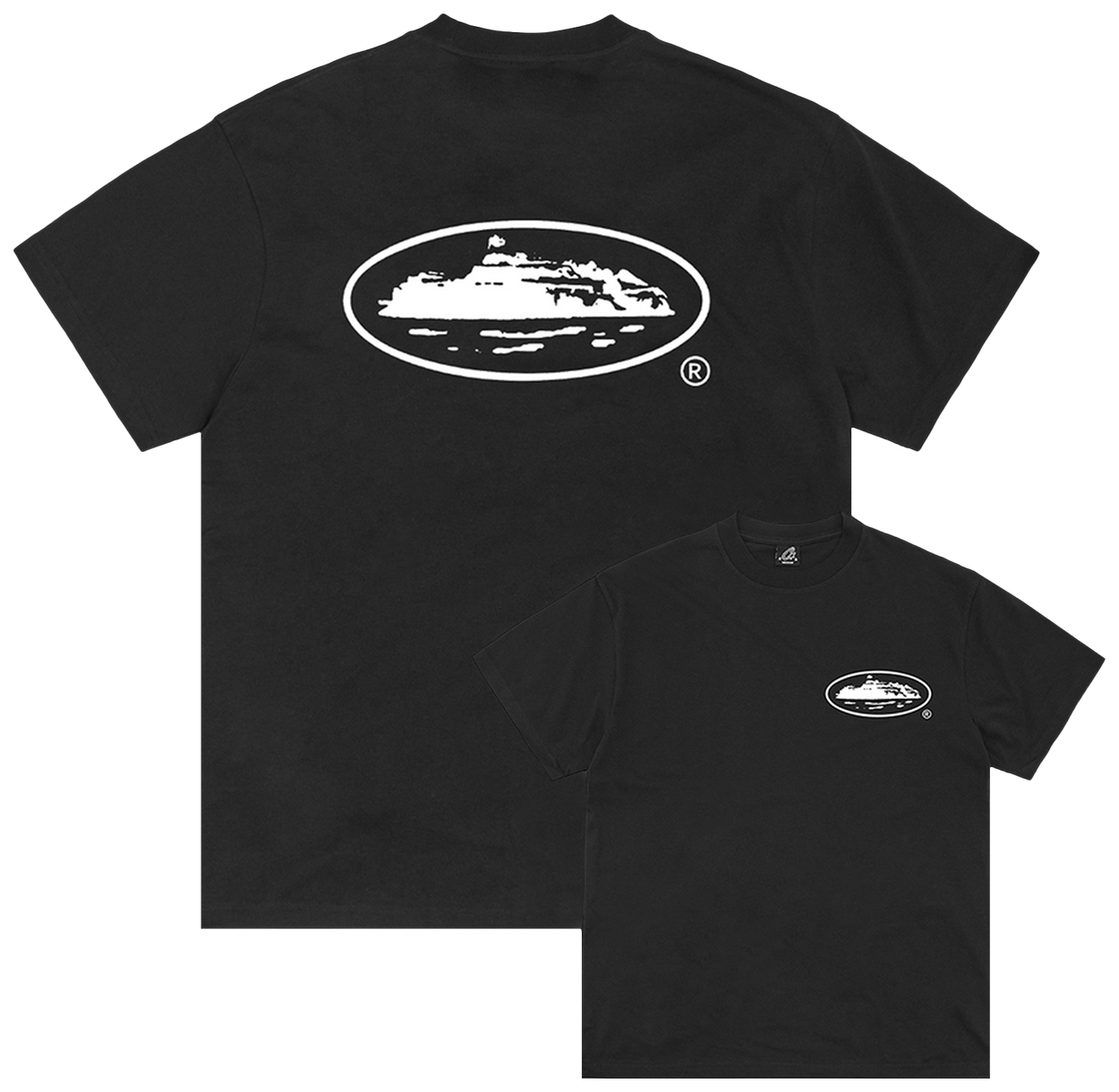 Corteiz OG Island Logo Tee New Blank Black