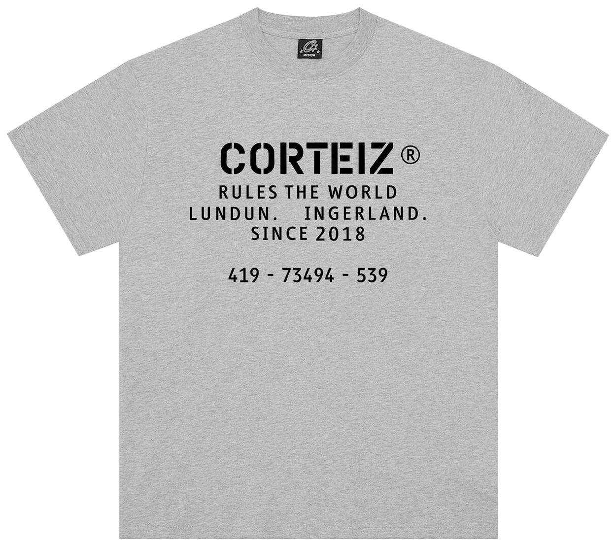 Corteiz OG Stencil Tee Grey
