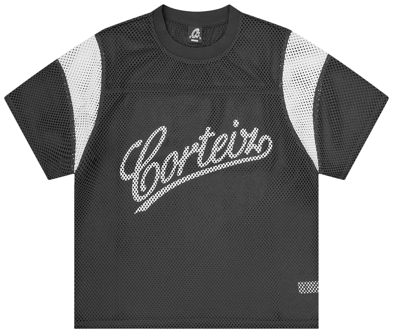 Corteiz Open Mesh Panel Jersey Black/White