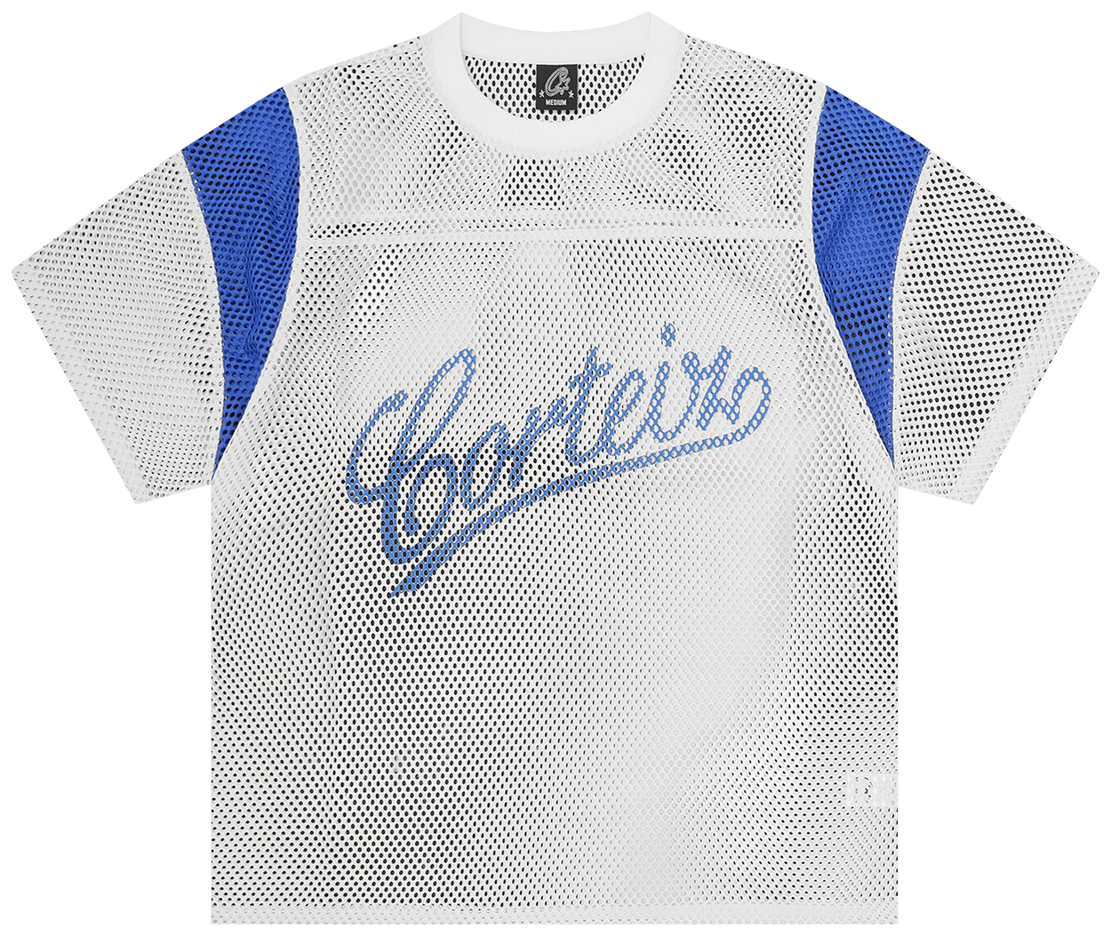 Corteiz Open Mesh Panel Jersey White/Blue