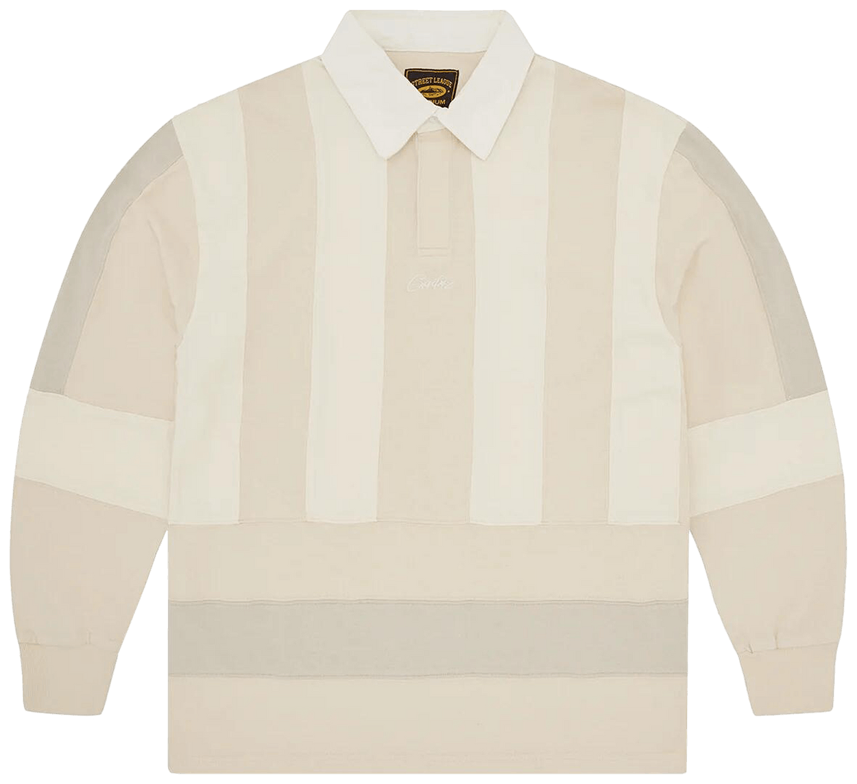 Corteiz Panel Strpez Rugby Shirt Cream