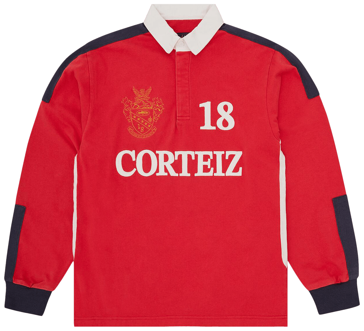 Corteiz Paneled Rugby Red