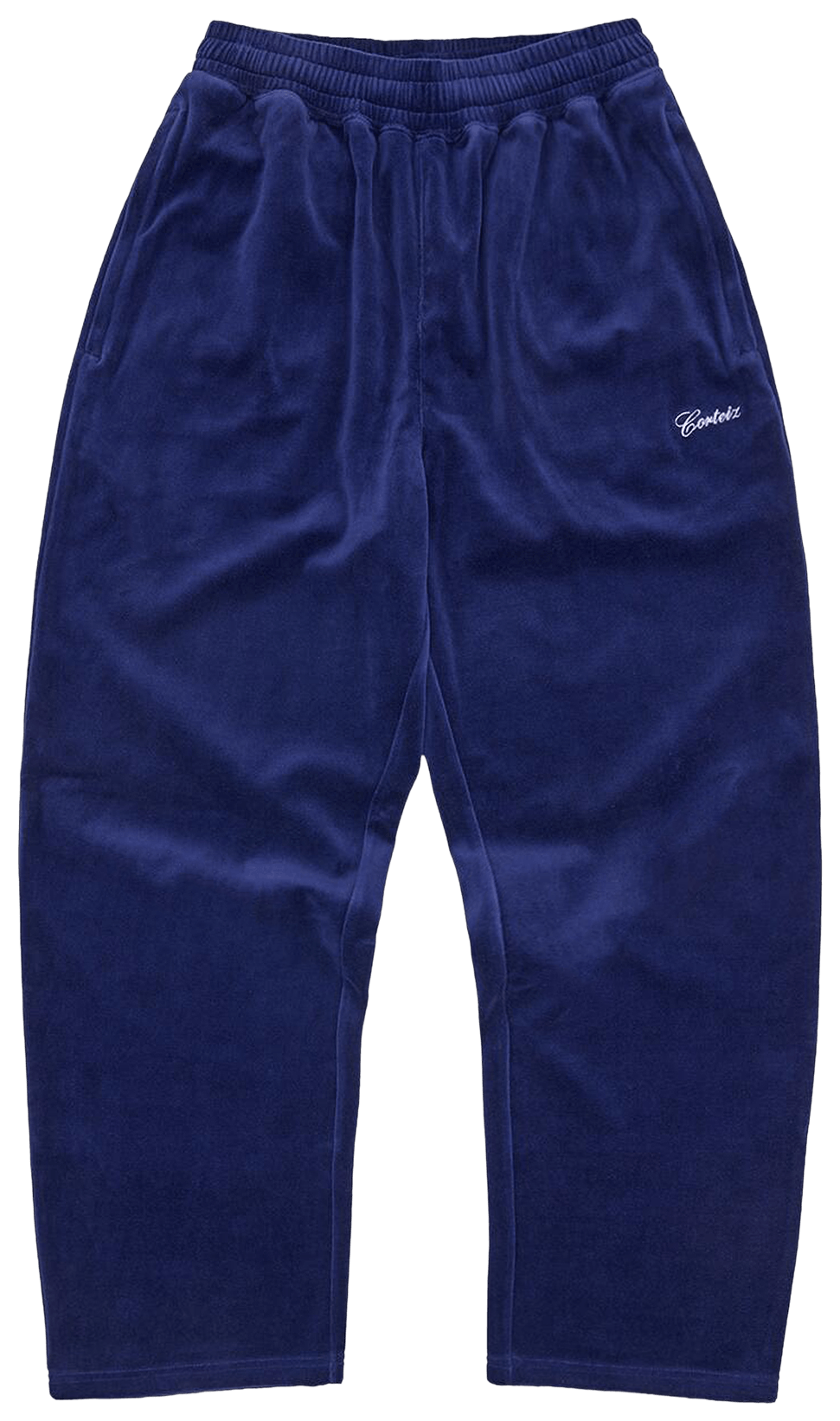 Corteiz Pista Velour Track Pant Navy