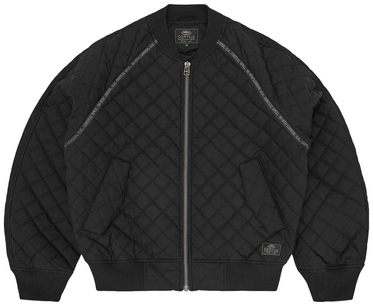 Corteiz Quilted Exchange Bomber Black