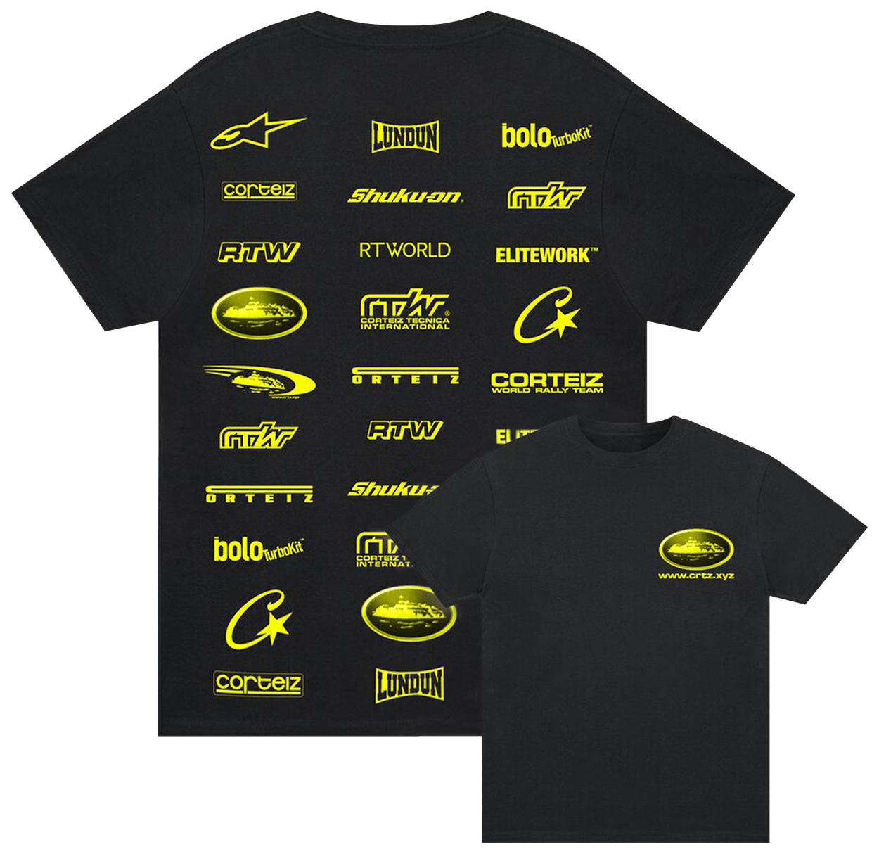 Corteiz Rally Vinylz Tee Black