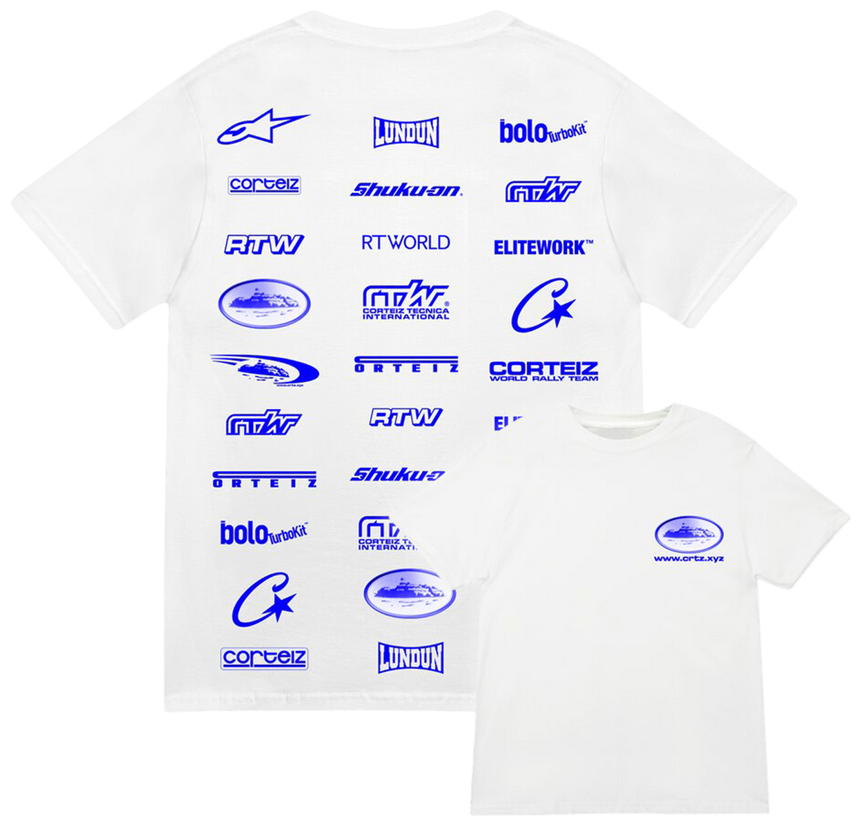 Corteiz Rally Vinylz Tee White