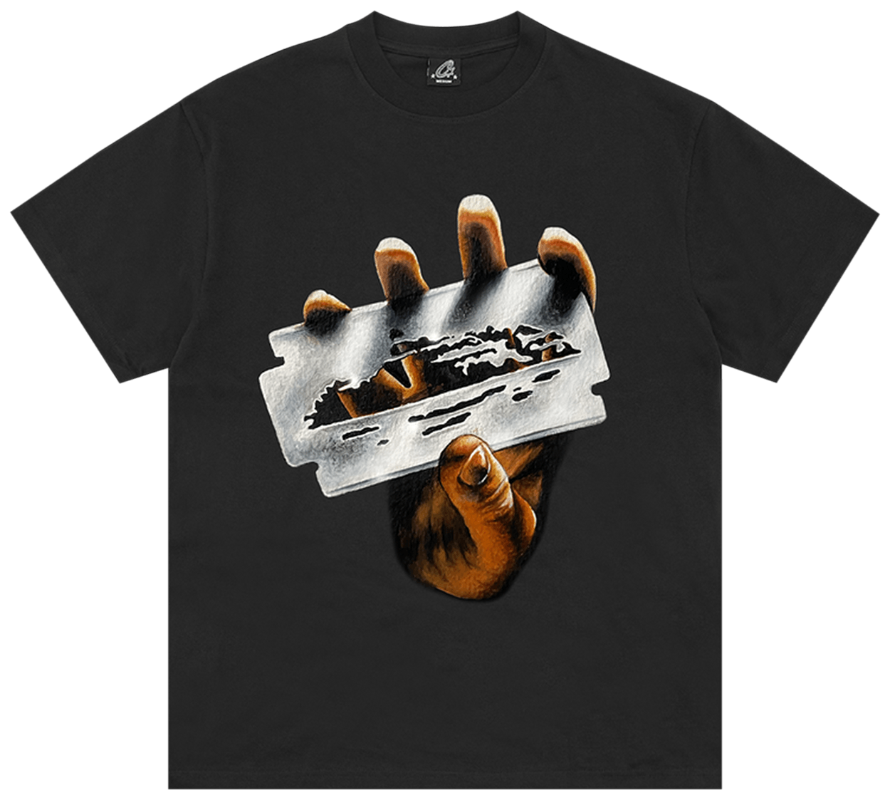 Corteiz Razor Alcatraz Tee New Blank Black