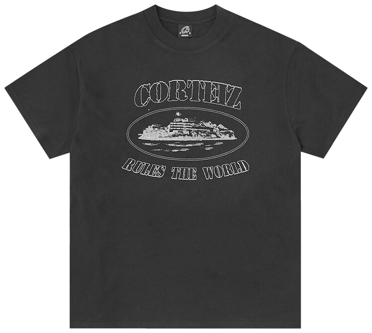 Corteiz Reflective Alcatraz Tee Triple Black
