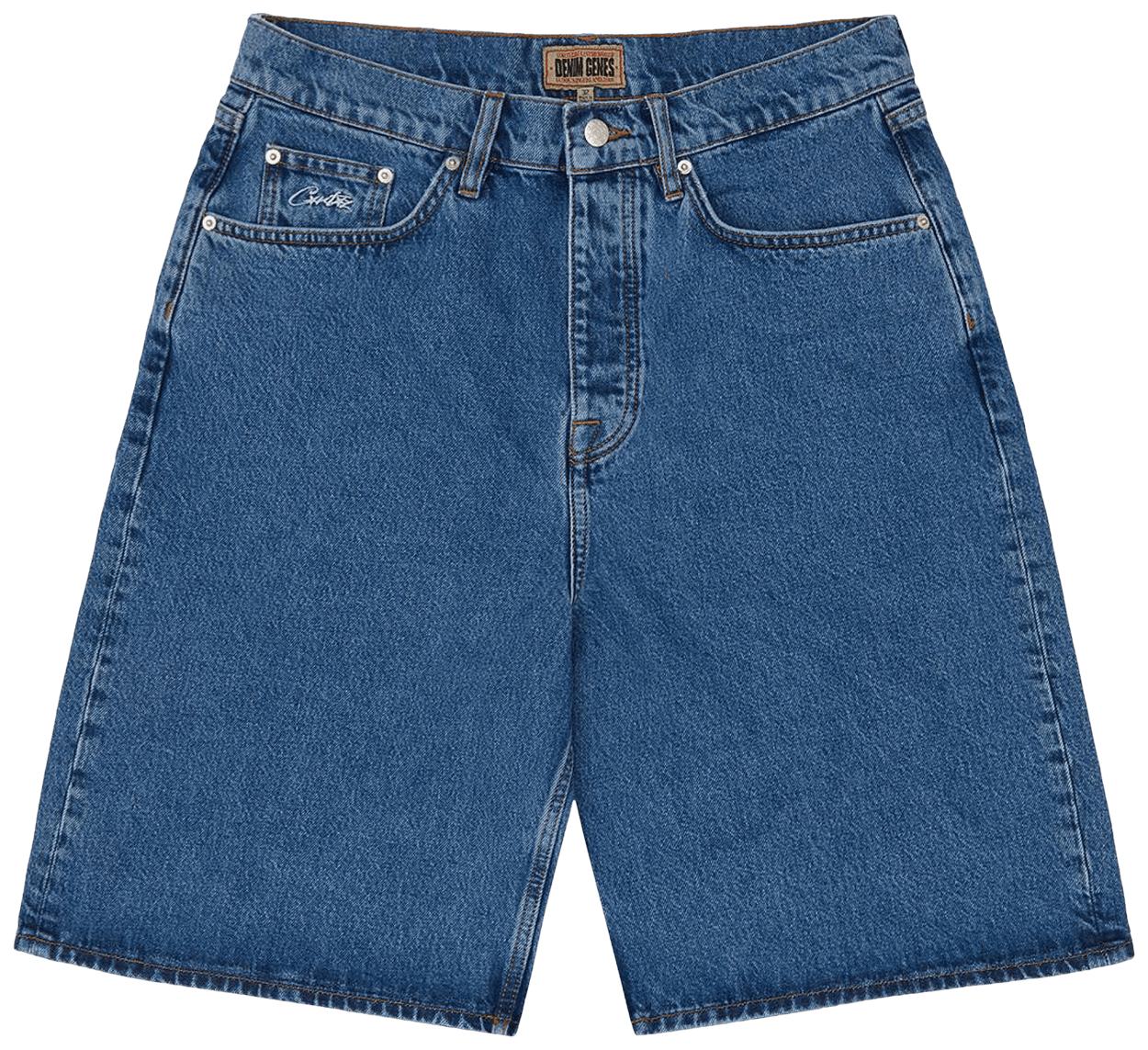 Corteiz Royale Lazer Denim Short Washed Blue
