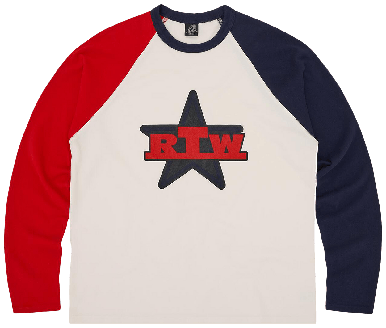 Corteiz Rtw Star Raglan Long-Sleeve Navy/Red