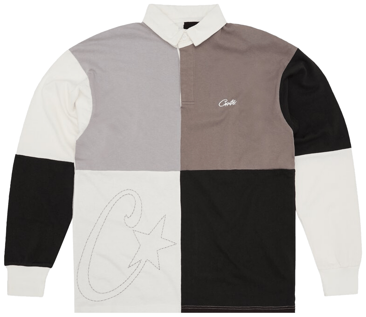 Corteiz Rugby Shirt Greyscale