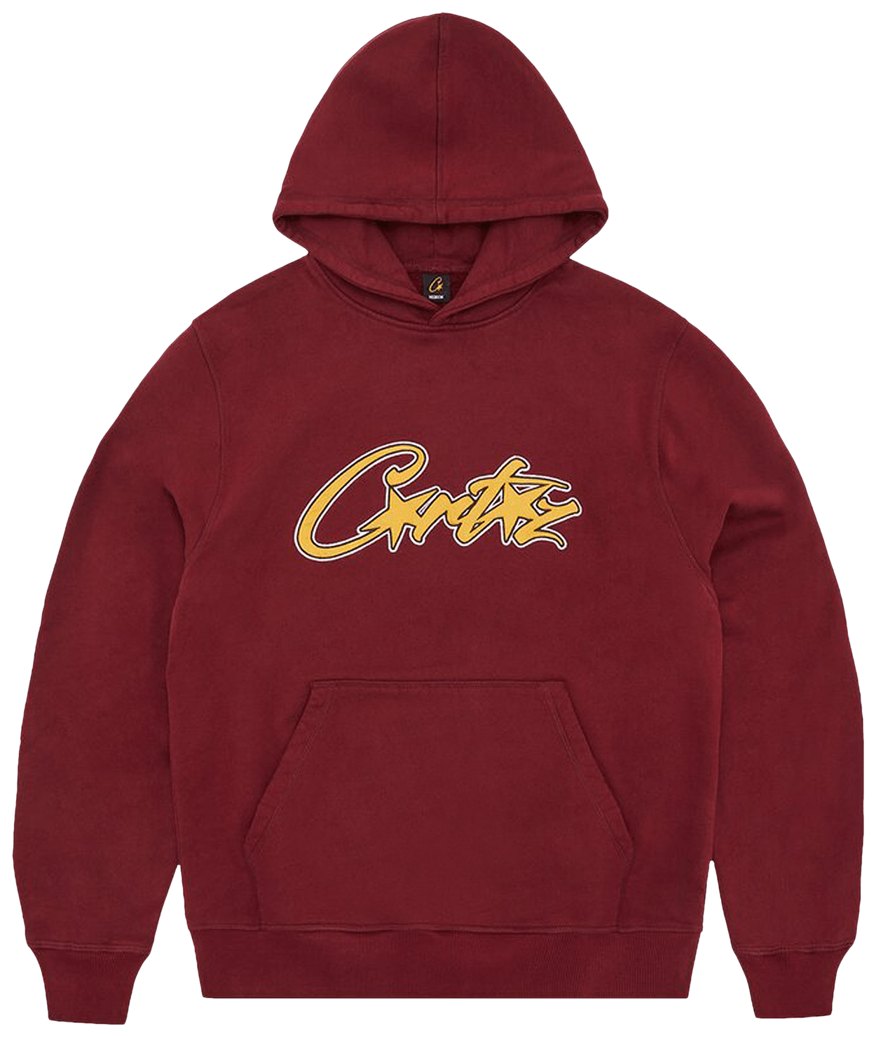Corteiz Satin Applique Allstarz Hoodie Maroon