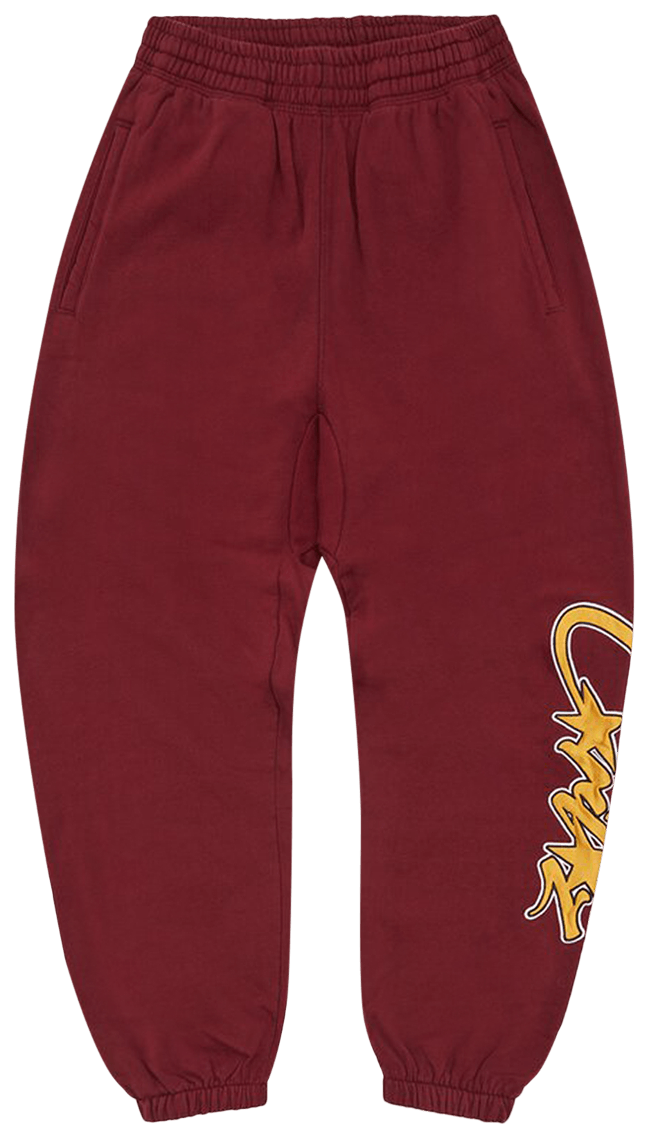 Corteiz Satin Applique Allstarz Joggers Maroon