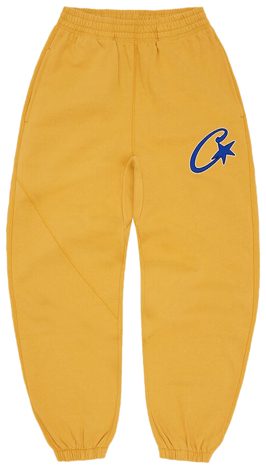 Corteiz Satin C Star Appliqué Bottoms Mustard