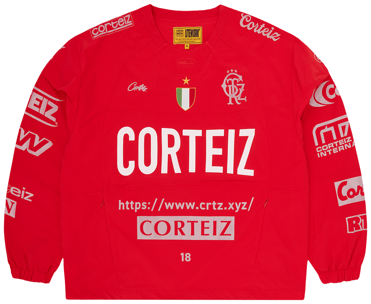 Corteiz Sponsors Training Pullover Red