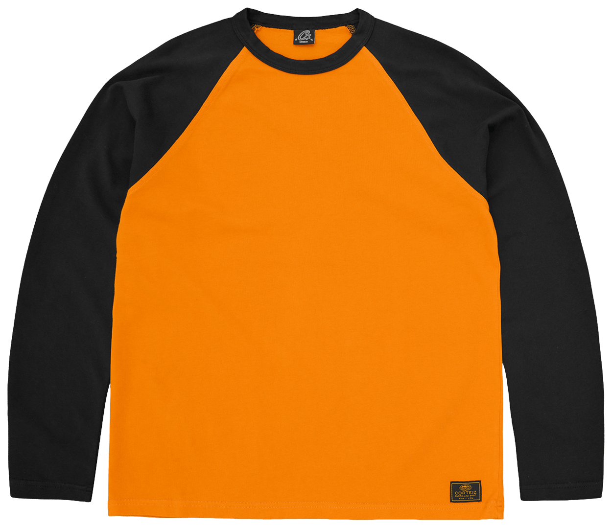 Corteiz Stencil Raglan Long-Sleeve Orange/Black