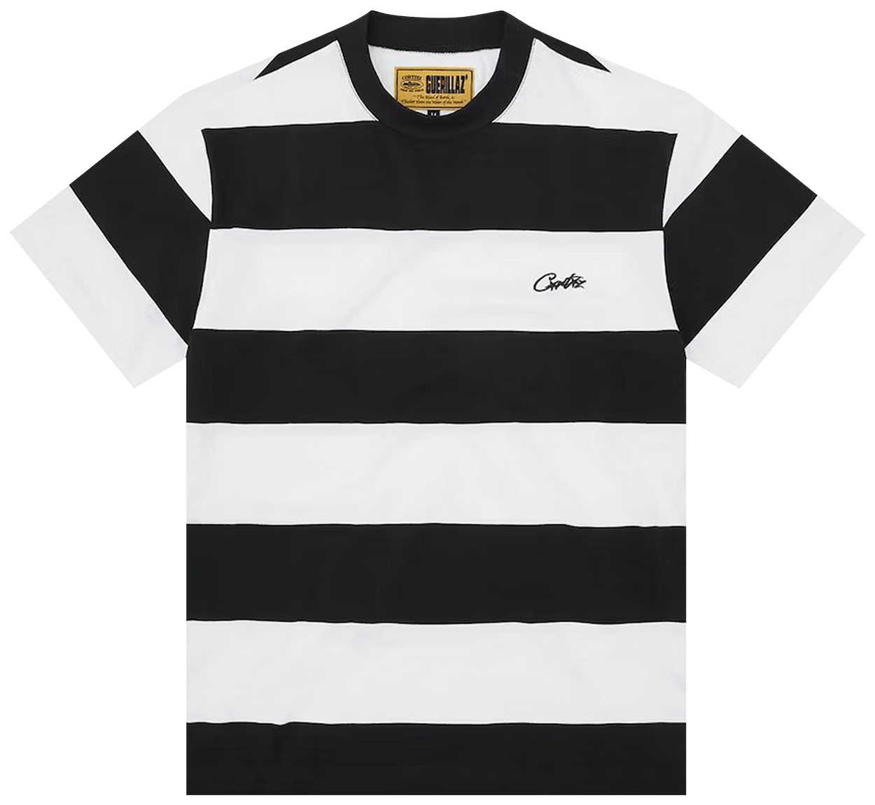 Corteiz Striped Tee Black