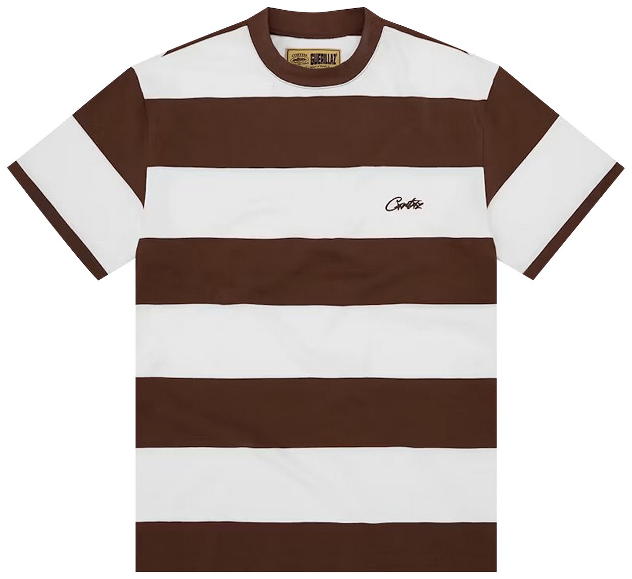 Corteiz Striped Tee Brown