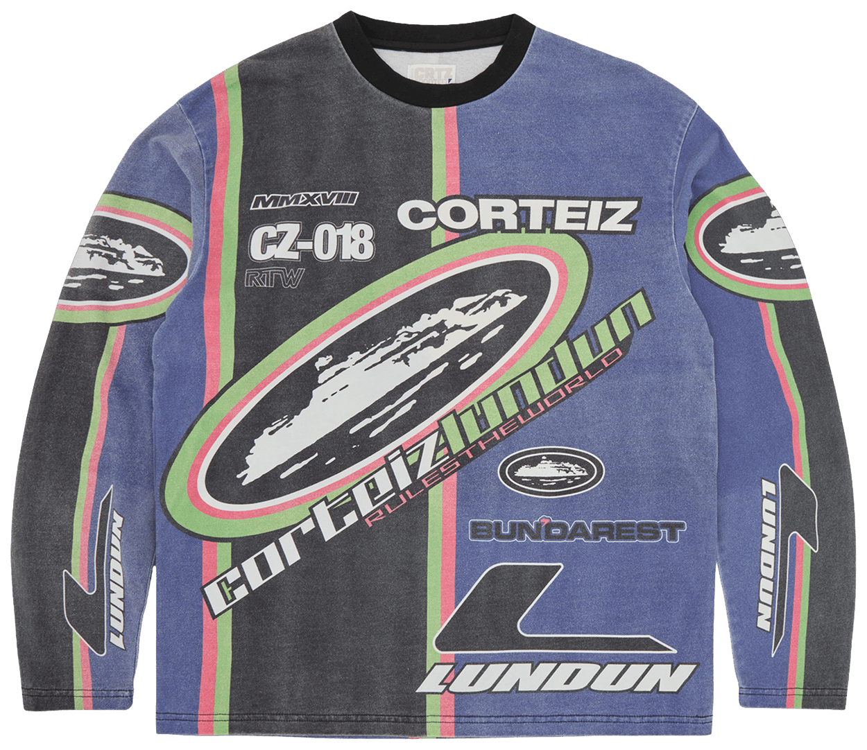 Corteiz Supercross Cotton Jersey Blue